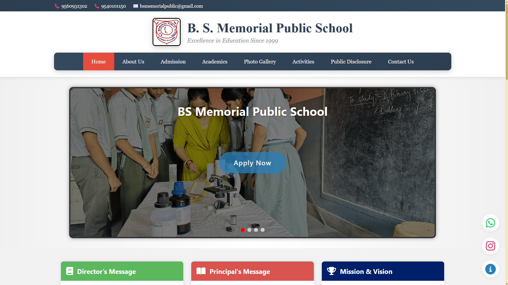 Project B.S Memorial by Tanishk Chaudhary - Web Development